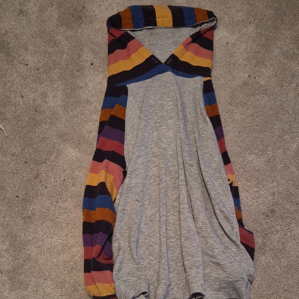 Striped Multicolor Hooded Sweater